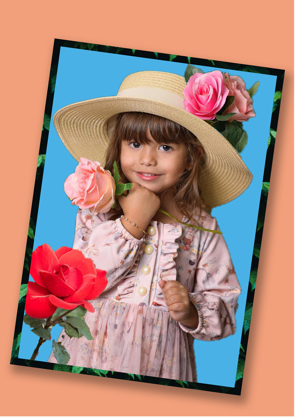 flower girl design photoshop photo frame photo frames graphics Advertising 
