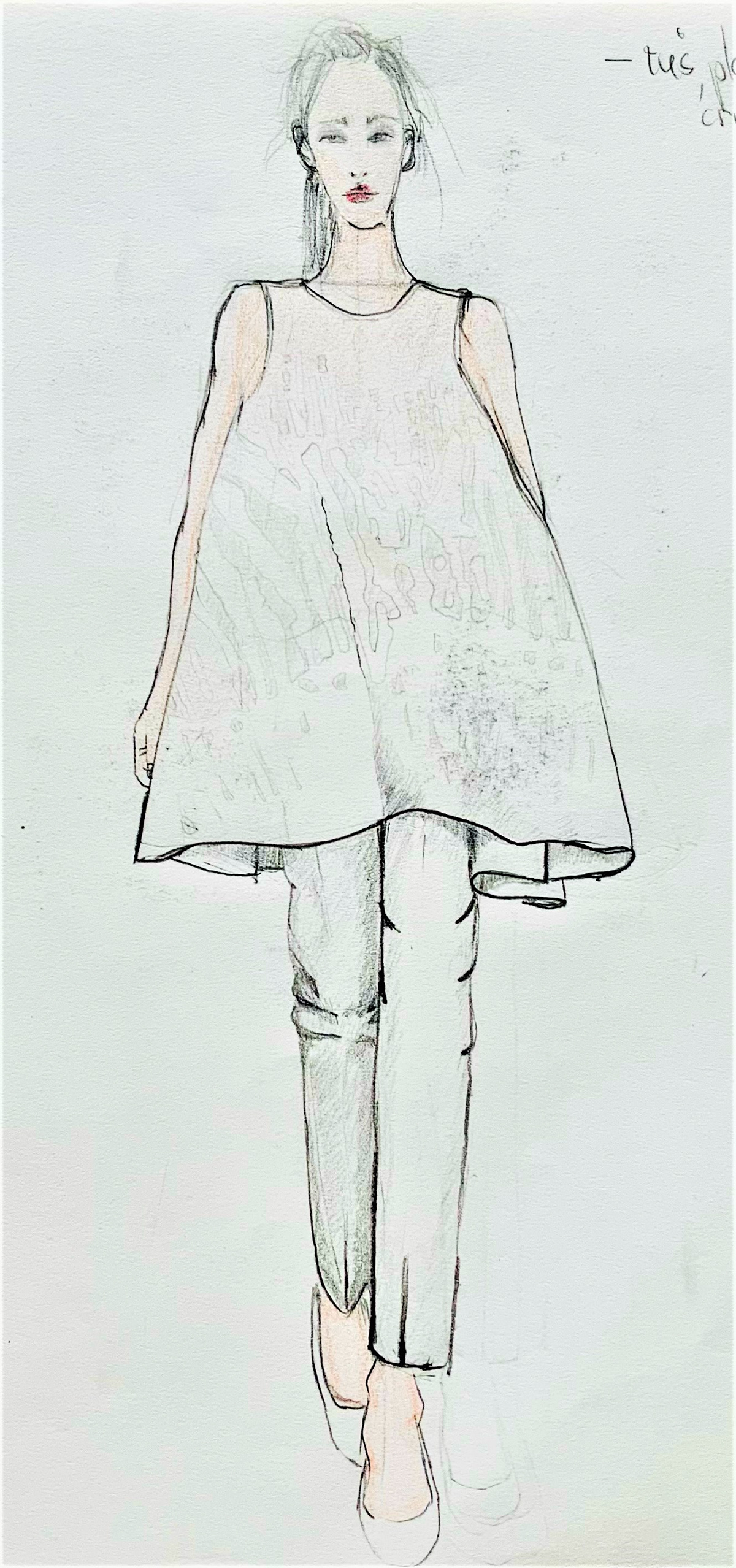 Drawing  Fashion  fashion illustration hand drawn promarker sketch