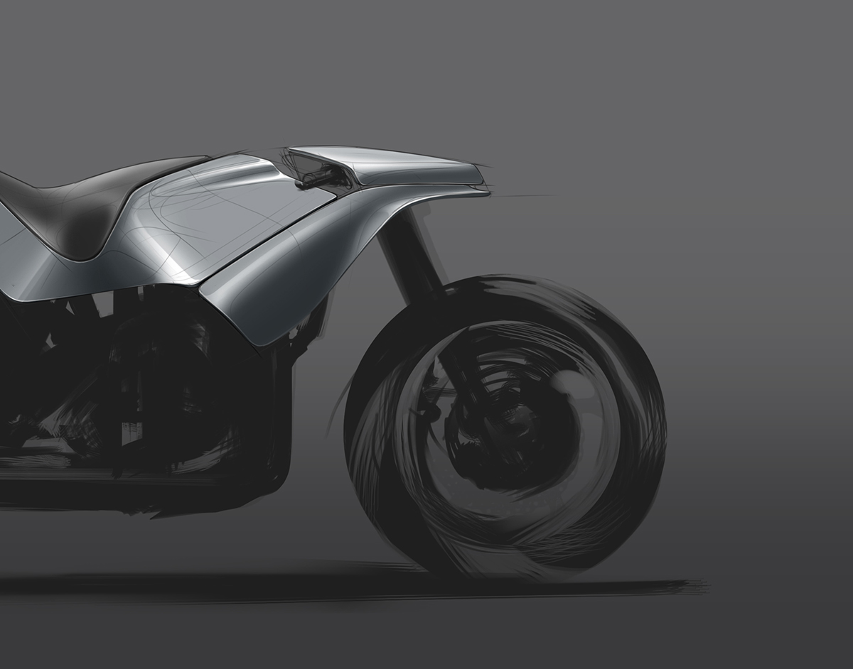 motorcycle rendering sketch sketchy rough photoshop design transportation motorbike Bike