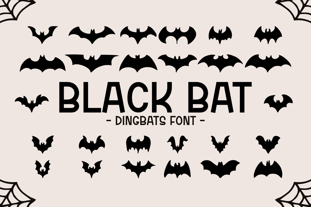 batman font dingbats ornaments decorative dingbats font Halloween spooky Scary creepy
