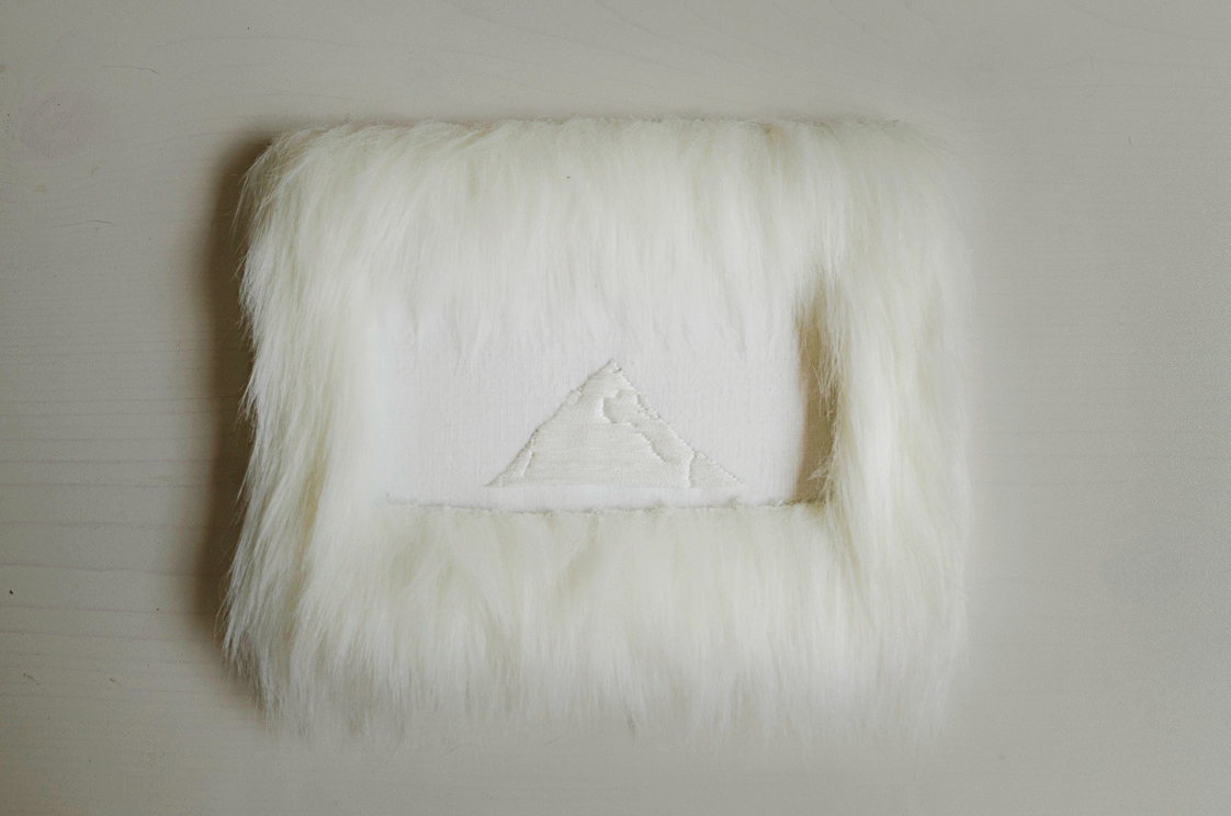 Embroidey ILLUSTRATION  fabric textil Fur mountains snow
