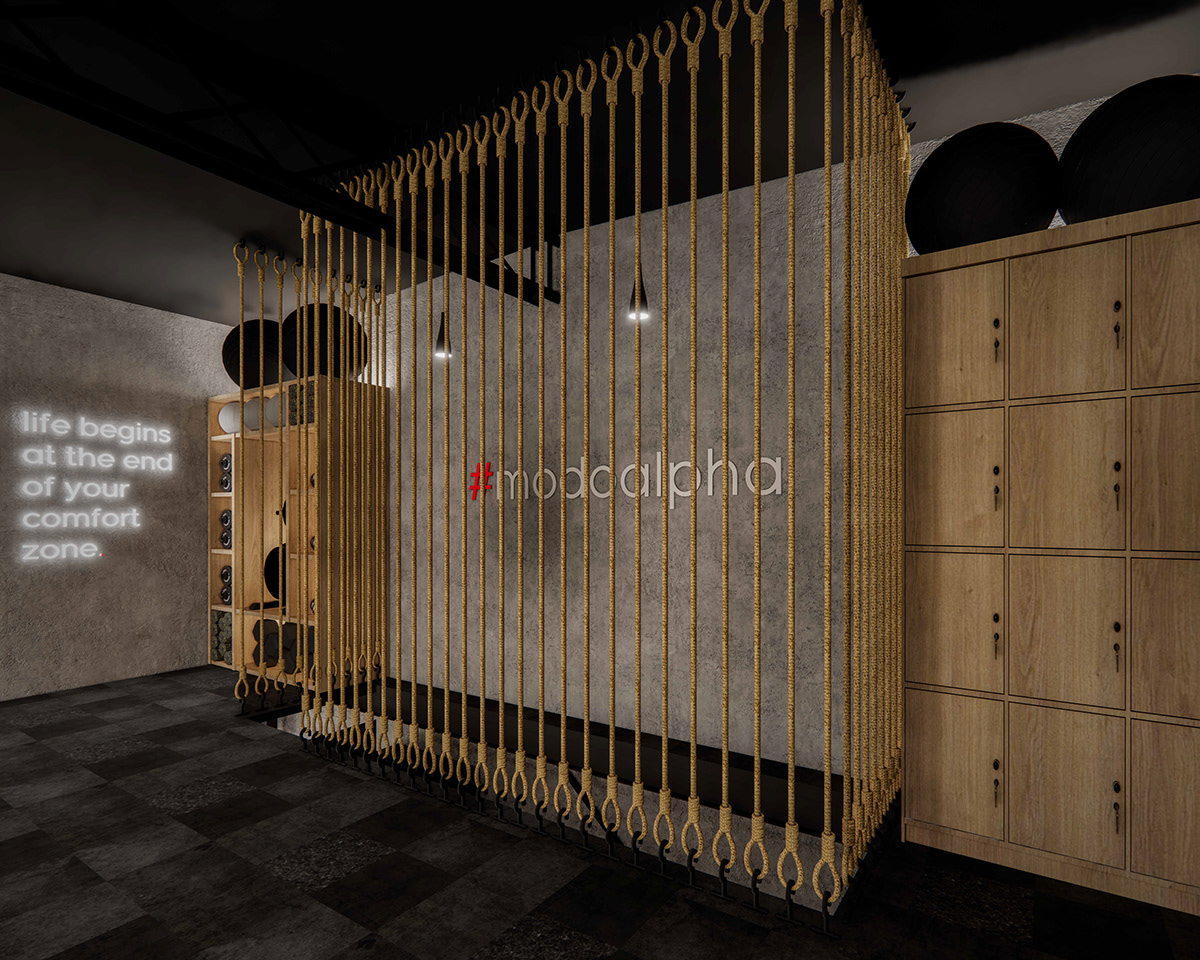 3D architecture arquitectura Diseño de Interiores gym interior design  Interiorismo mobiliario Render visualization