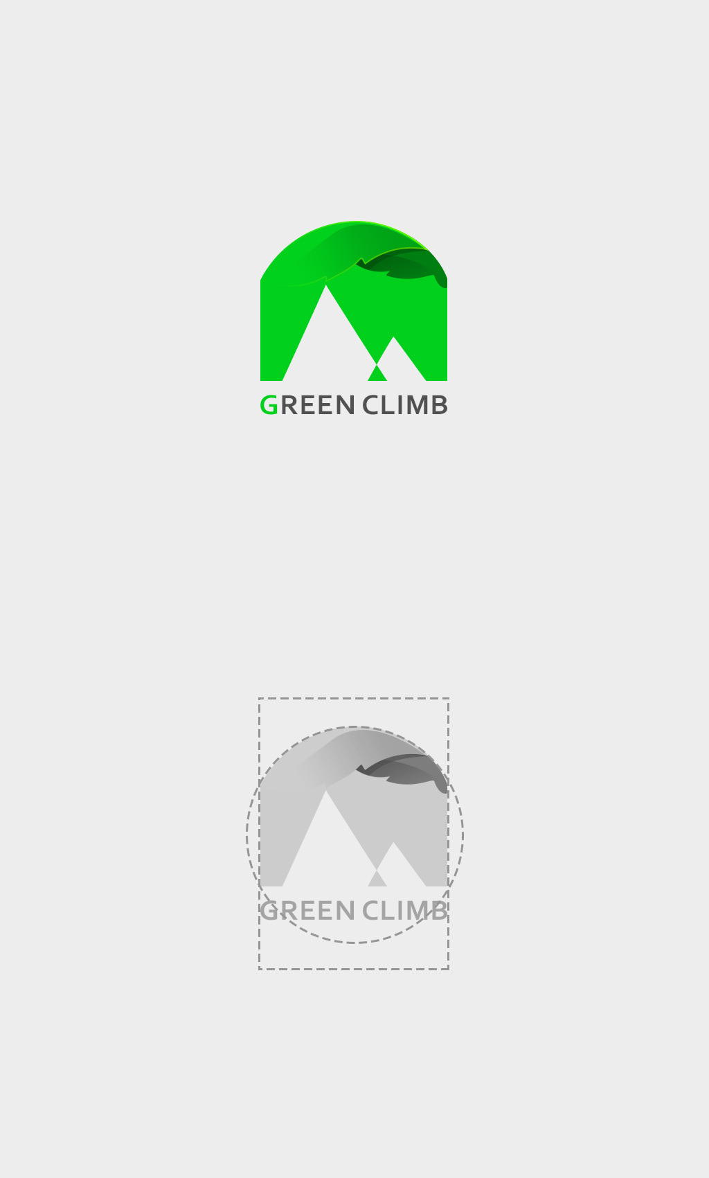 green logo Logo Design leaf climbing climb creative green leaf