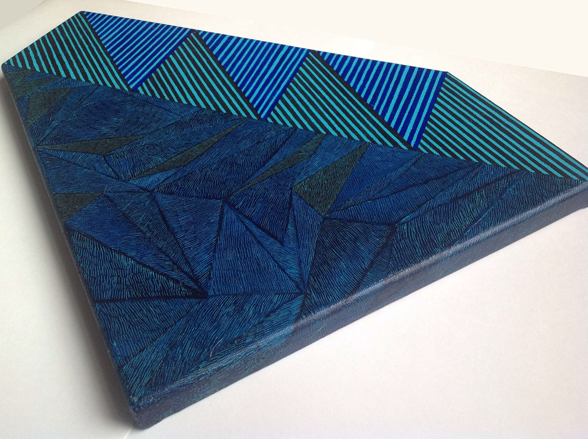 geometric neo geo abstract painting Paulina varregn Form stripes