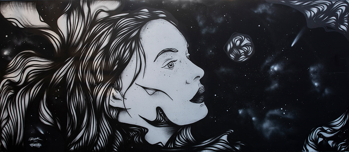 art Graffiti Mural rzeszow streetart szczepan rożek woman illustration