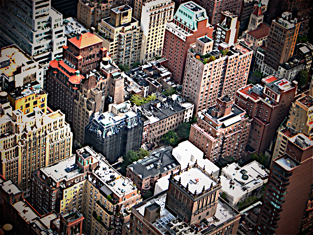 abstract new york city digital buildings structures bird eye