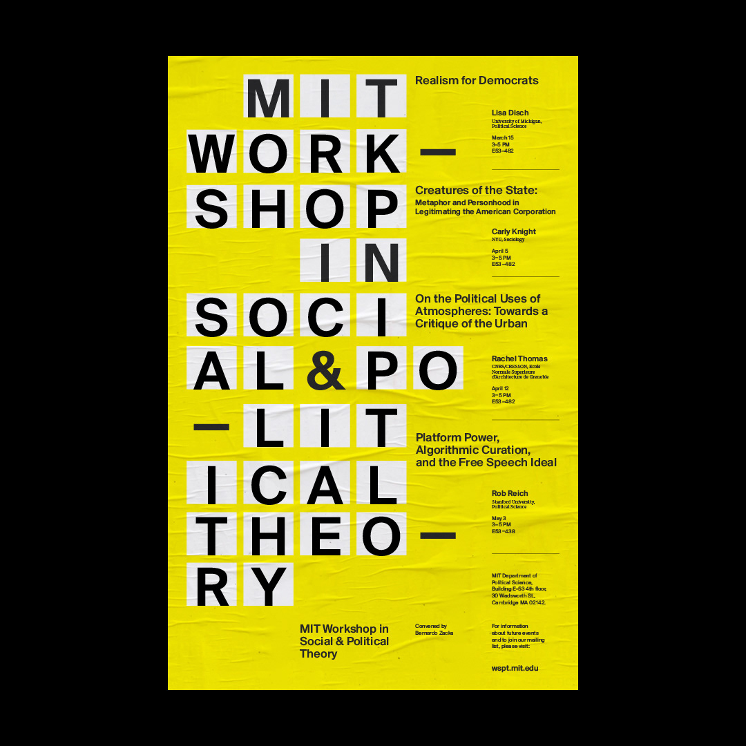 poster design MIT Workshop lecture series symposium Event print Web