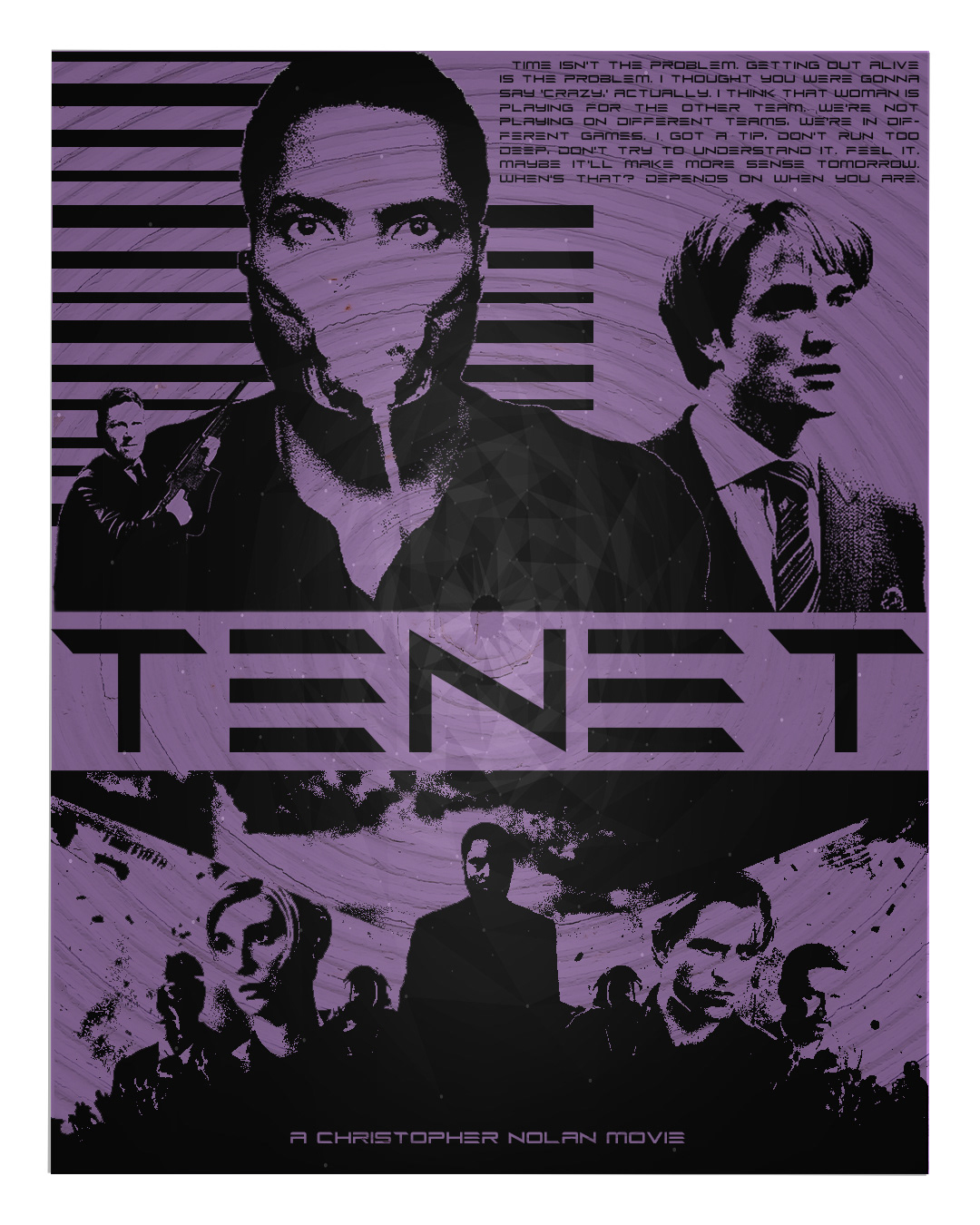 Christopher Nolan Movie Poster Design Tenet