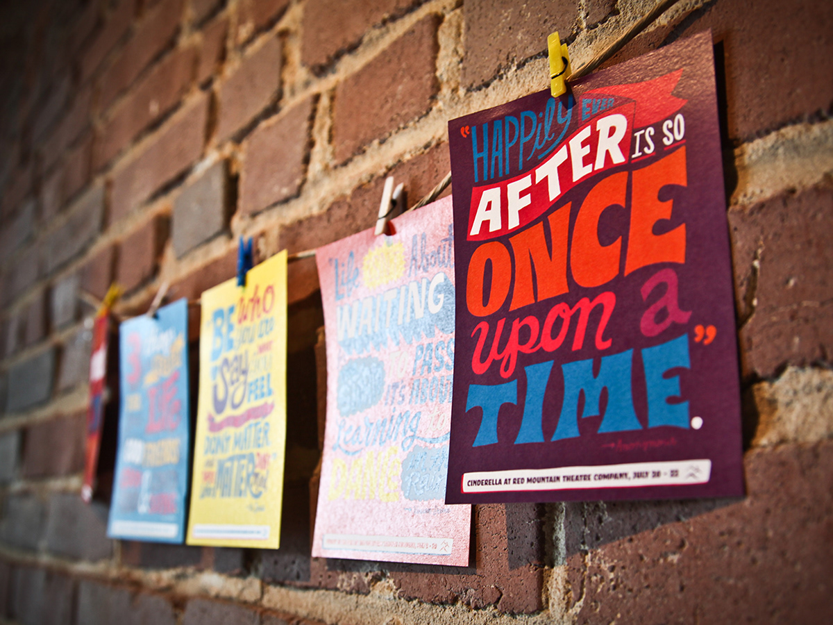 type quote HAND LETTERING posters theater  musicals