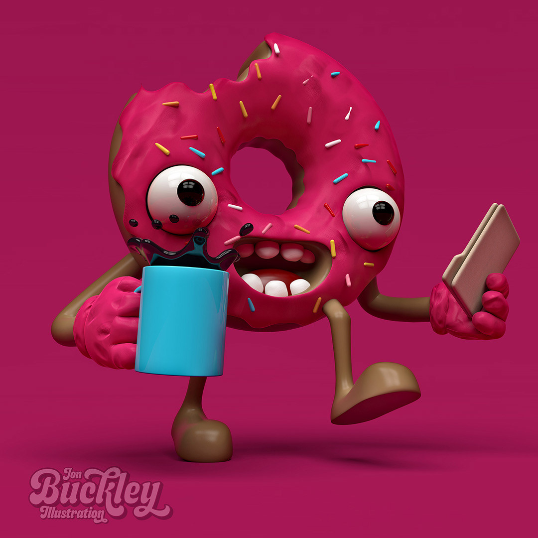 Retro Mascot Food  Character design  cartoon 3D c4d cinema4d funny faces