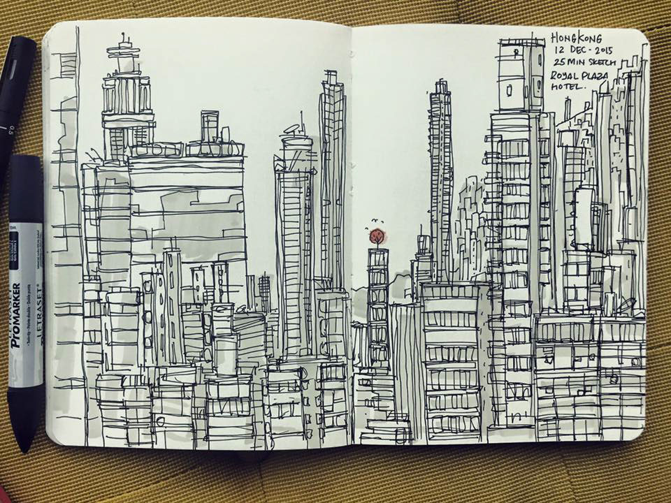 sketchbook sketching drawn pencil pen and ink watercolour Fun urban sketching