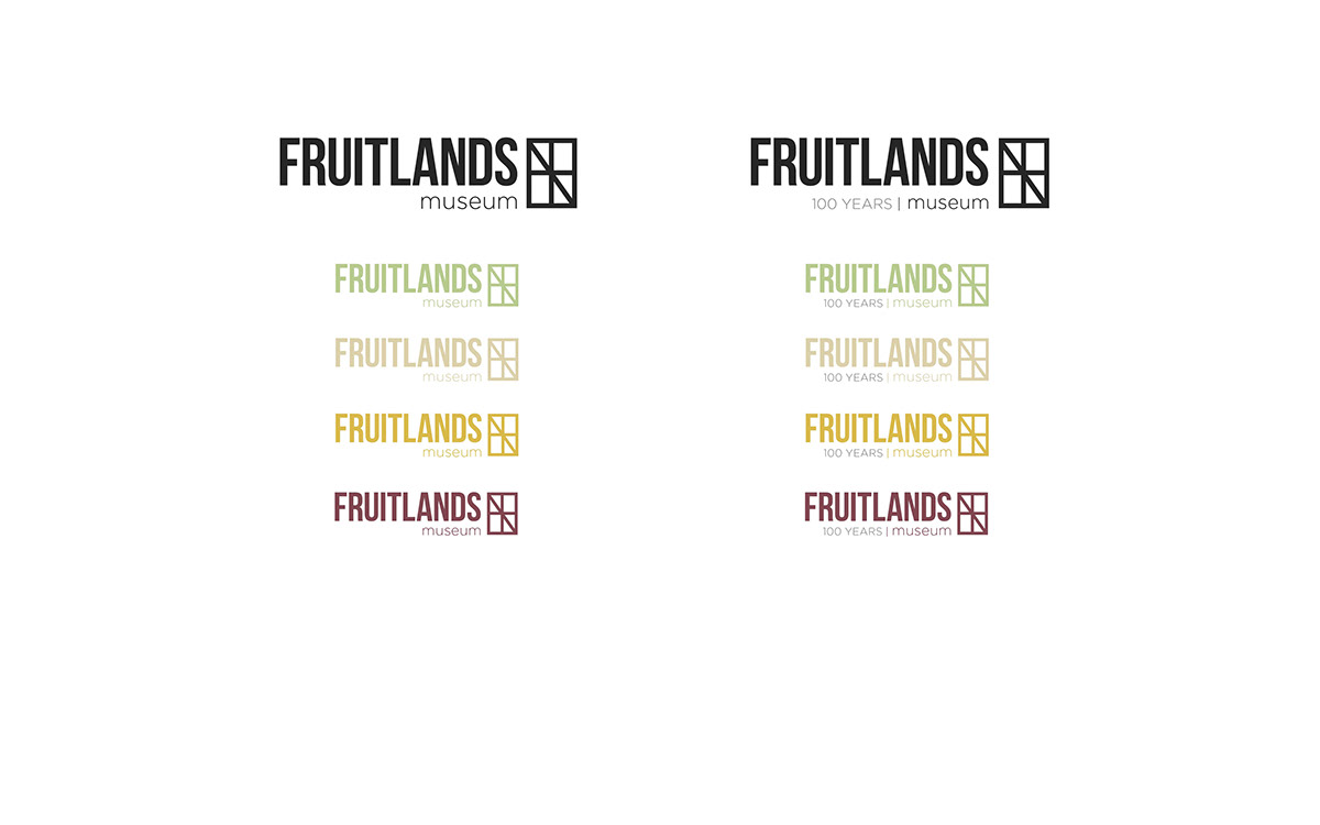 Fruitlands Museum massart logo map sticker rack card