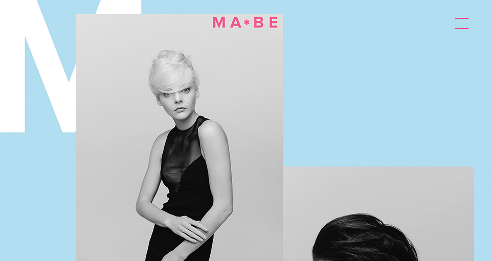 mabe hair hairdresser MABE hair fashion beauty Scrolling Parrallax Responsive adelaide Australia identity design businesscards