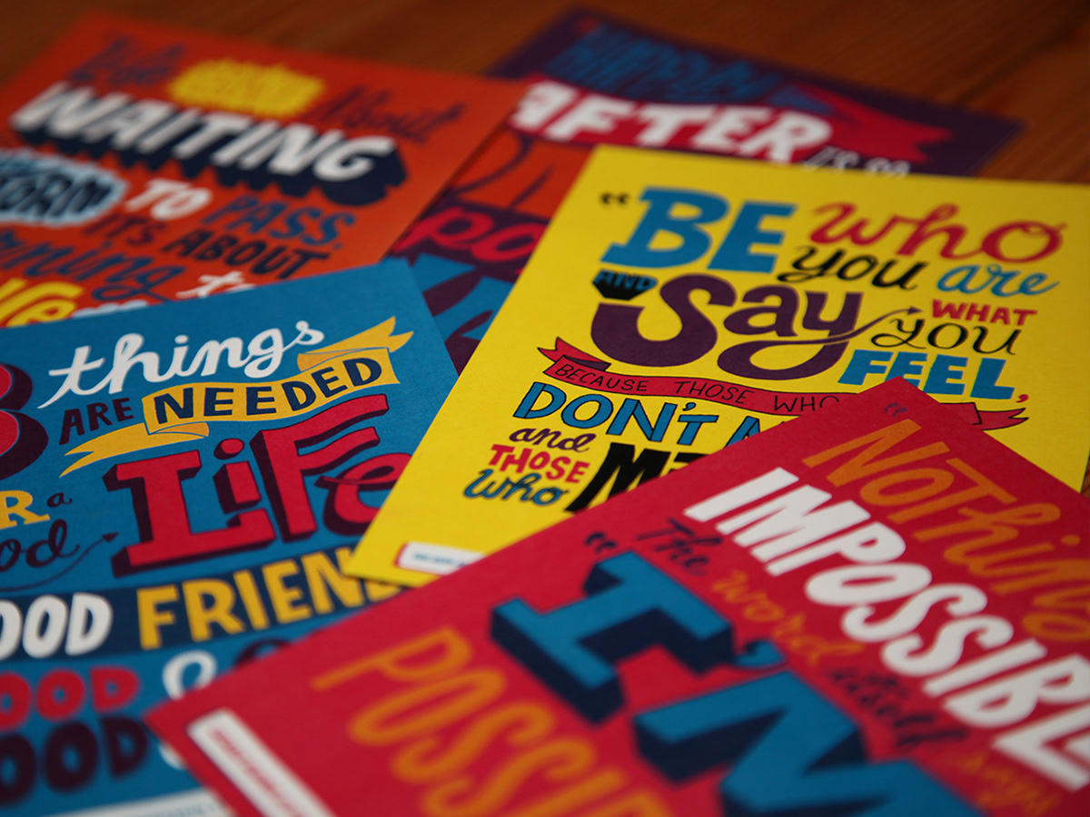 type quote HAND LETTERING posters theater  musicals
