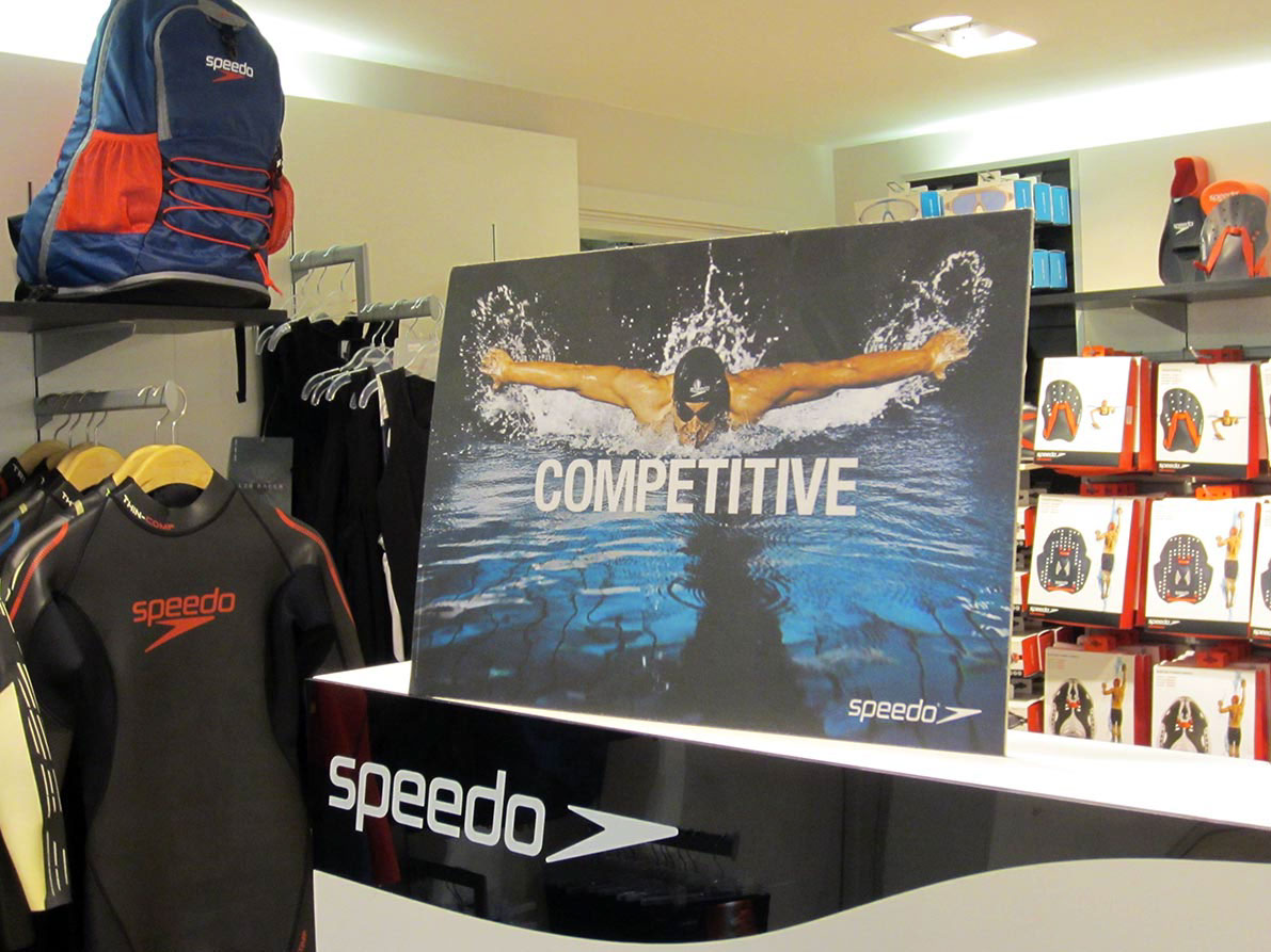 Speedo positioning marketing   swimming swimwear sport Competition Health and Well-being beach play Fun Swim Fit Philip North Coombes athens