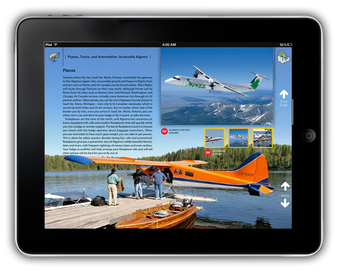 magazine ezine Fly fishing page layout Digital Publishing