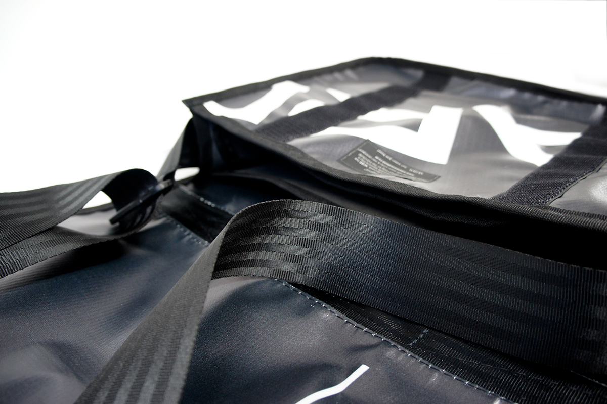 laptop bag repurposed RECYCLED upcycled Laptop satchel black bag billboard
