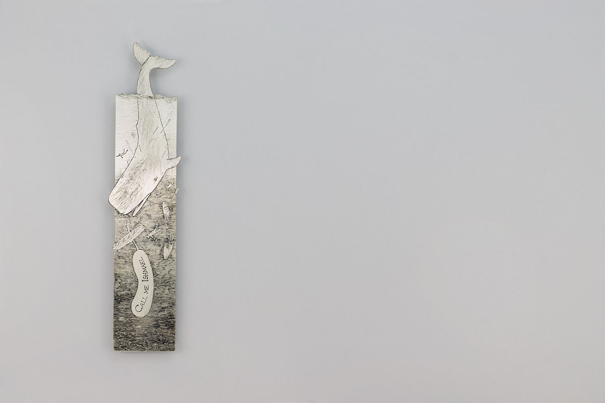 Silverleaf silver bookmarks Moby Dick handmade made in italy