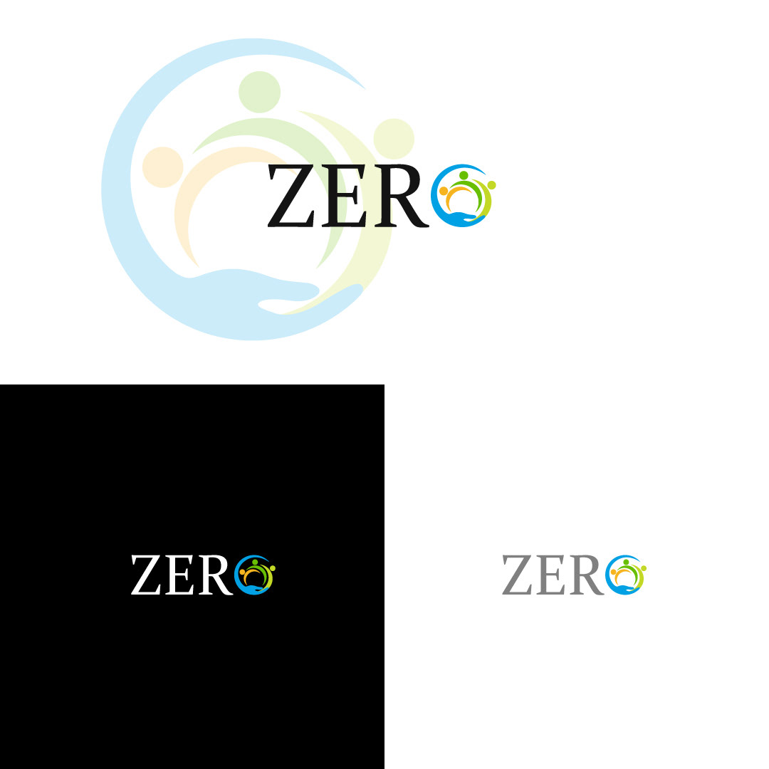 zero logo logodesign zerologo zero logo design help HelpingHand