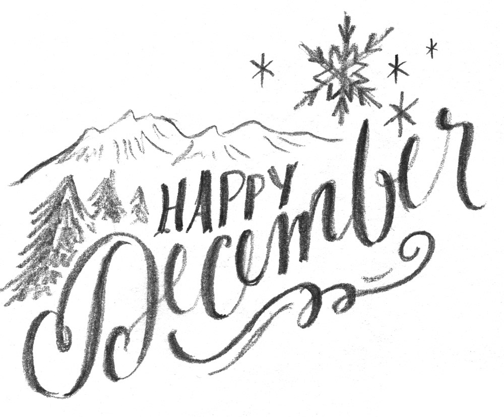 lettering Handlettering sketch doodle Script holidays Christmas seasons greetings Merry Christmas