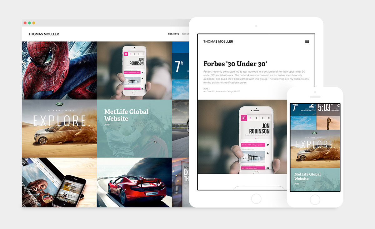 Adobe Portfolio adobe portfolio Layout Responsive mobile tablet Behance Theme template Spec