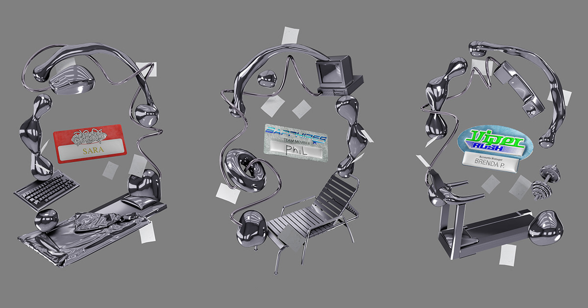 3D AR chrome vr 3d animation augmented reality blender3d filter instagram spark ar studio
