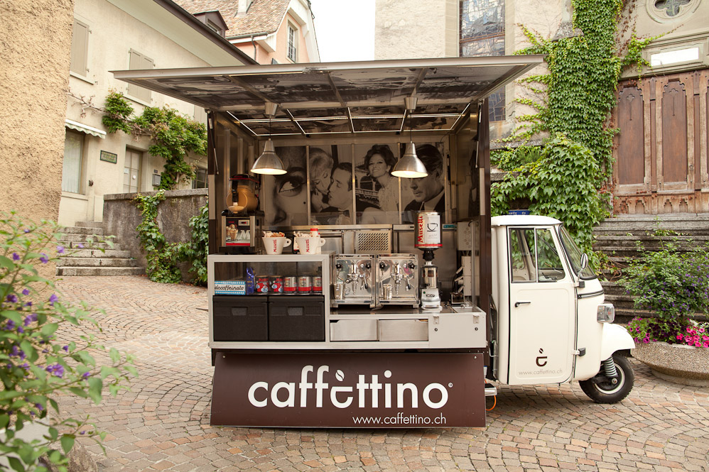 caffettino  logo italia  vintage Food  caffe Coffee Retro brand identity shop piaggio vespa Futura identity Business Cards