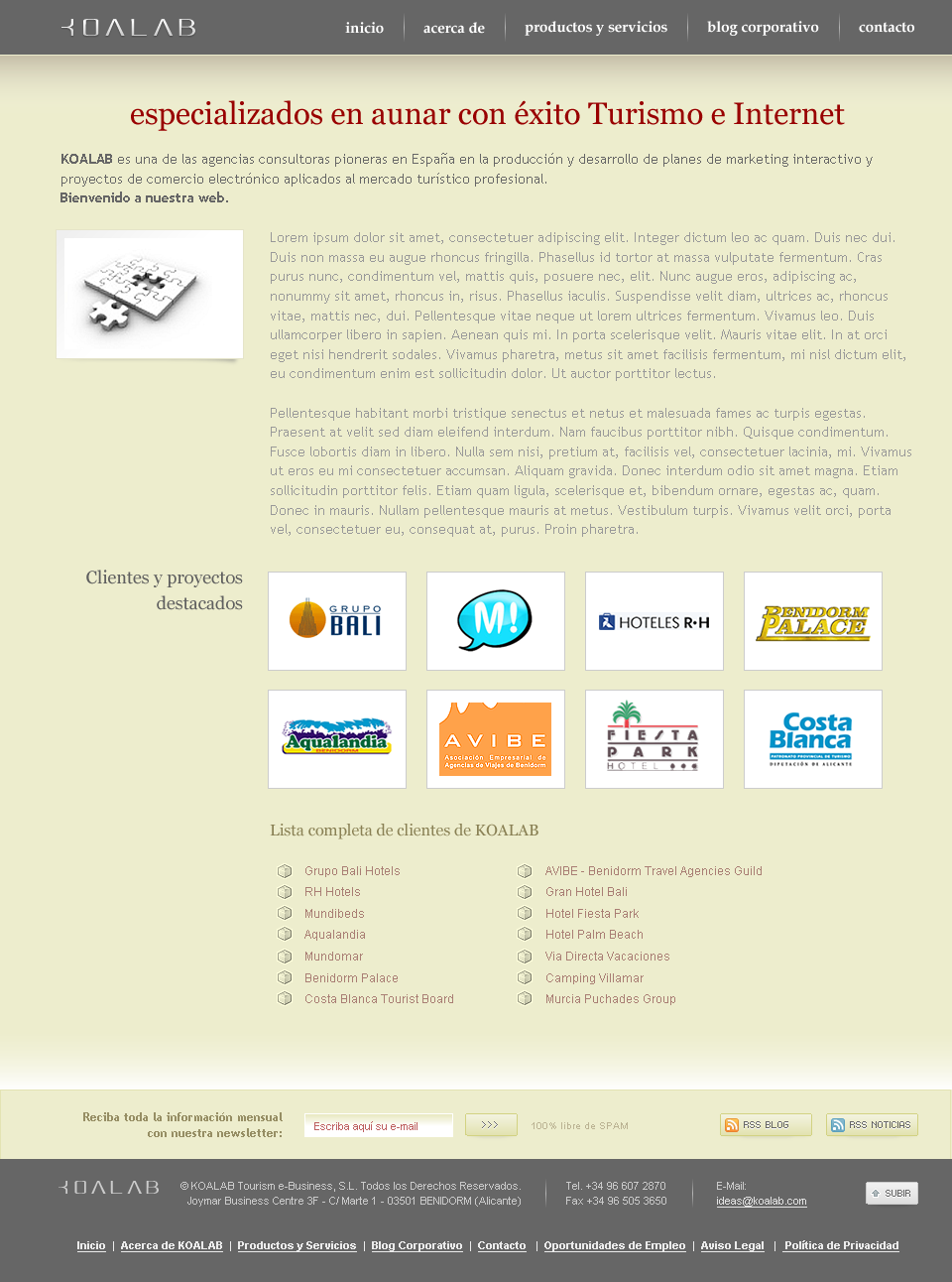 corporate website Asp.Net C# agency Blog tourism internet marketing Travel