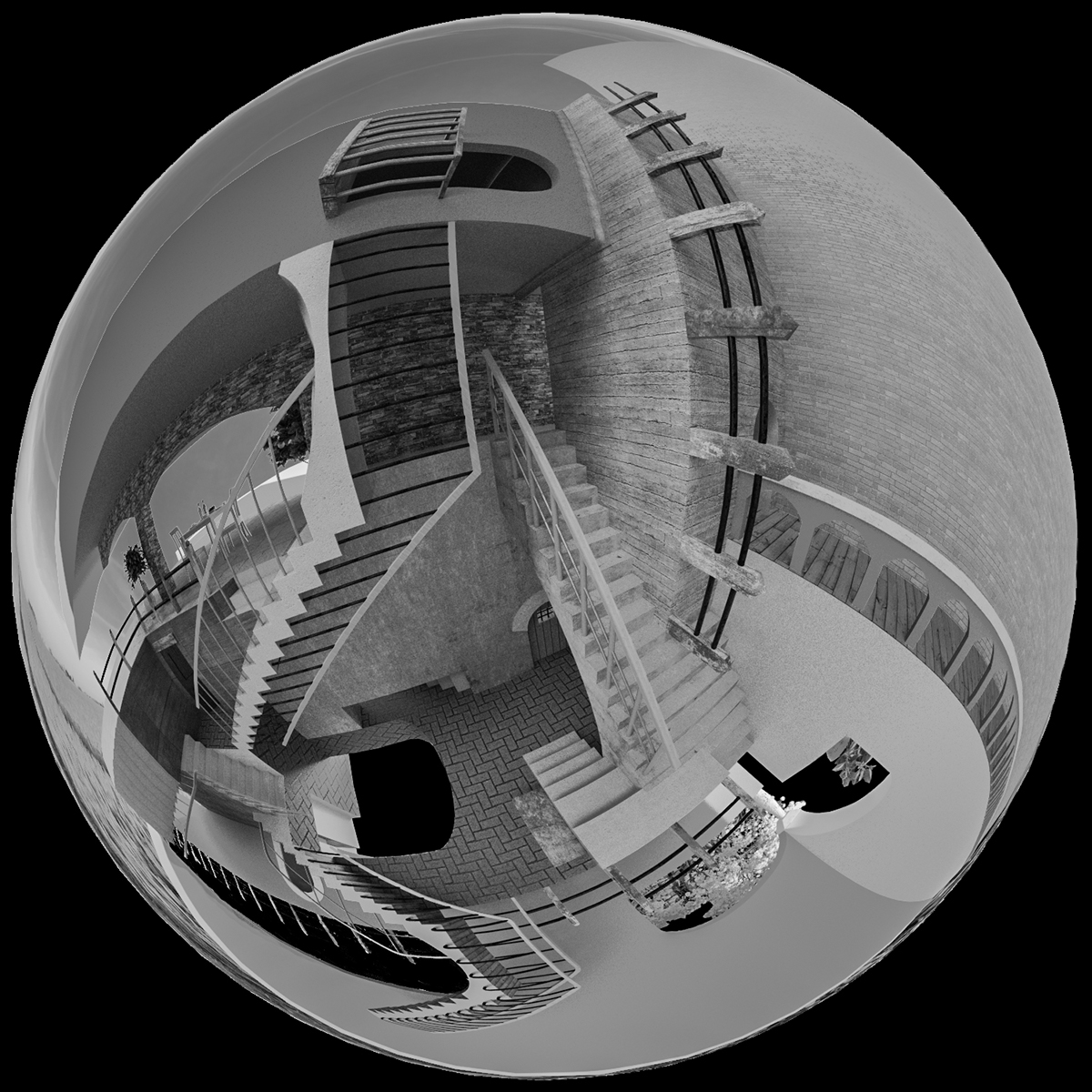 m.c. escher escher stairs Render rendering 3D modelling MAArchVis relativity