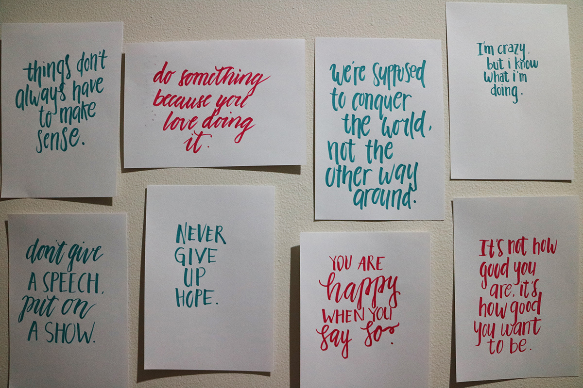 brush brushpen lettering color colorful quote Quotes gift