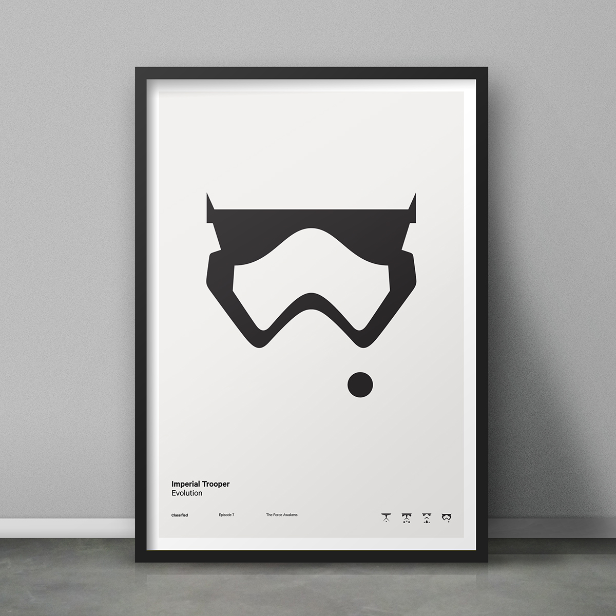 star wars stormtrooper Clone trooper evolution poster Minimalism