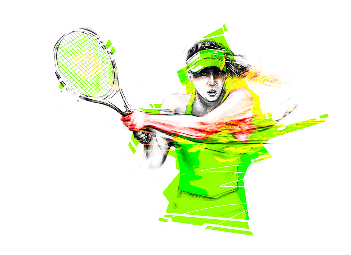 tennis Tom Manning design commission Brazil esfera midia campos Riviera beach sports abstract energetic