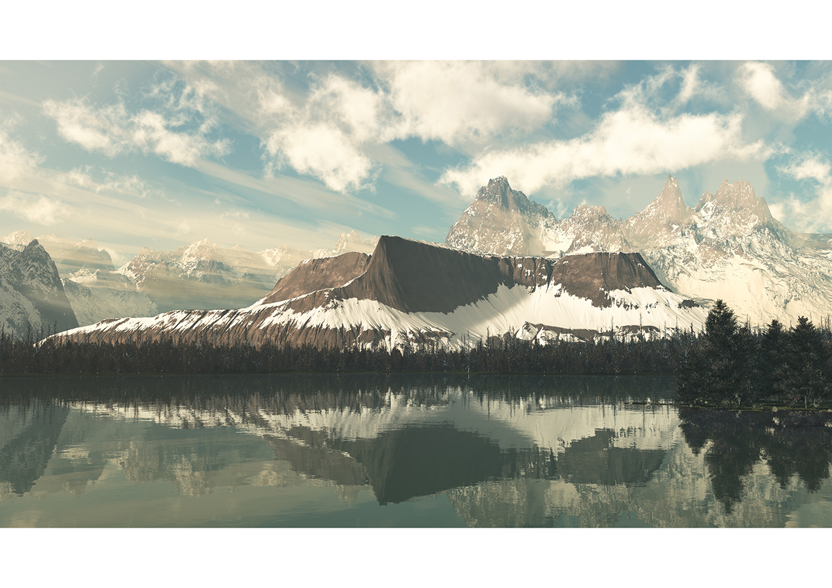 Alaska vue Landscape esiaj worldmachine lake mountain forest