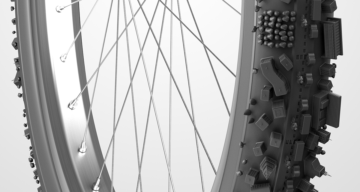 Bike Ilustração Luxology modo photoshop city Bike city Urban Bicycle