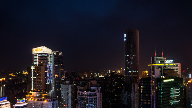 night china cityscape skyscarper roof dark digital nex5n scenery