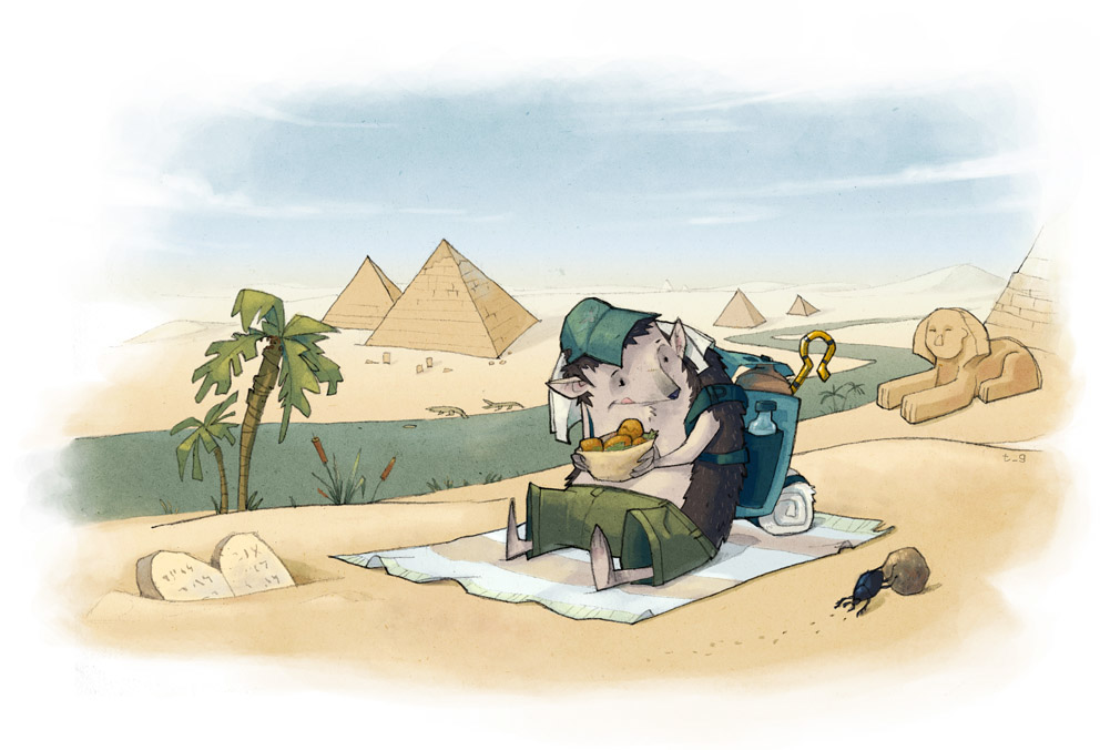 Hedgehog  Illustration magazine kids Travel countries 2D israel egypt jordan Russia japan