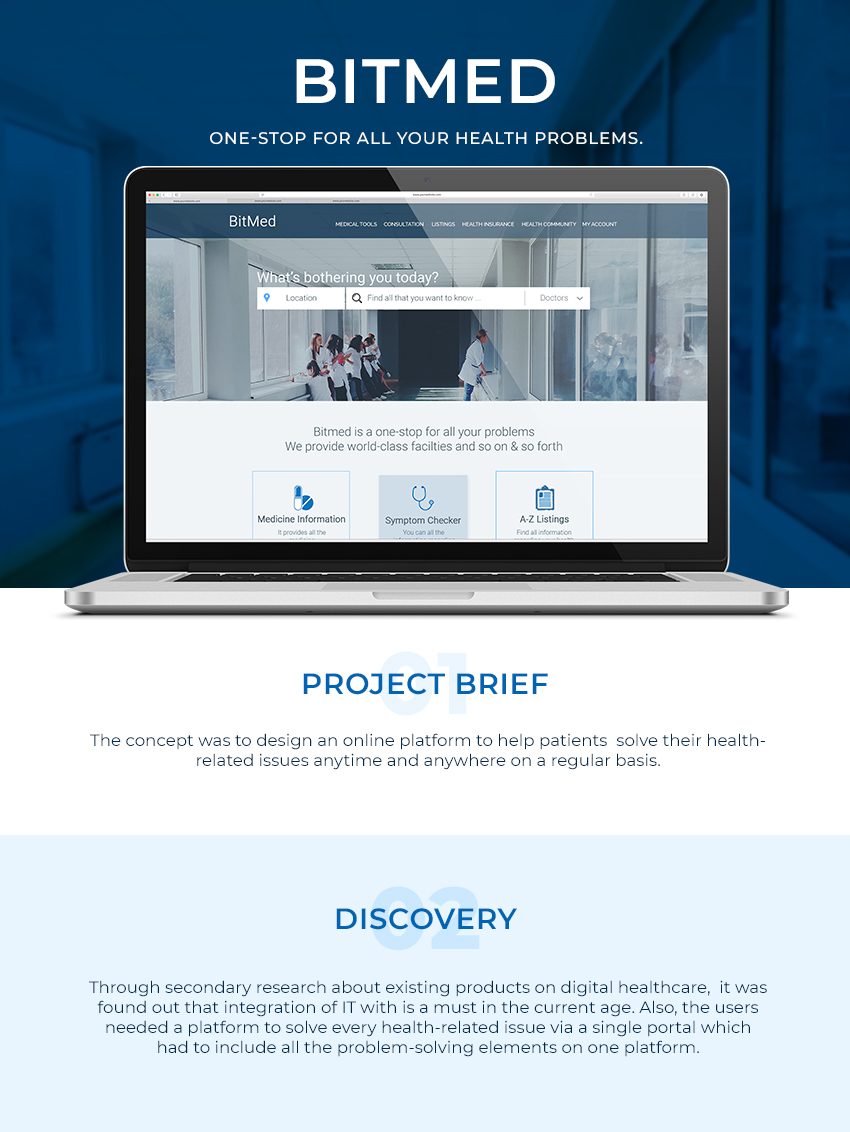 Website medical Screenshots snapshots UI/UX Design product design  design interaction Health information architecture 