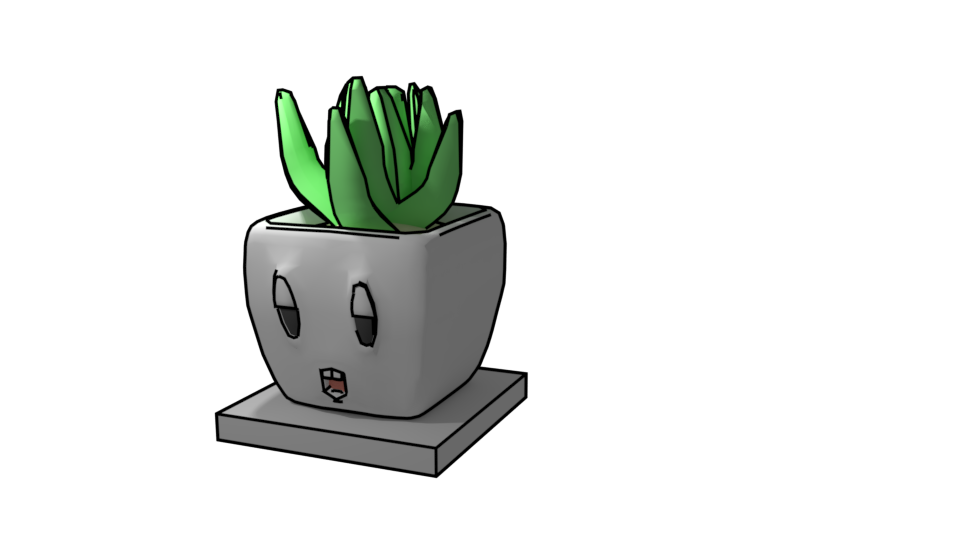 Character Plant cute cartoon 3D game game design  Character design  jar