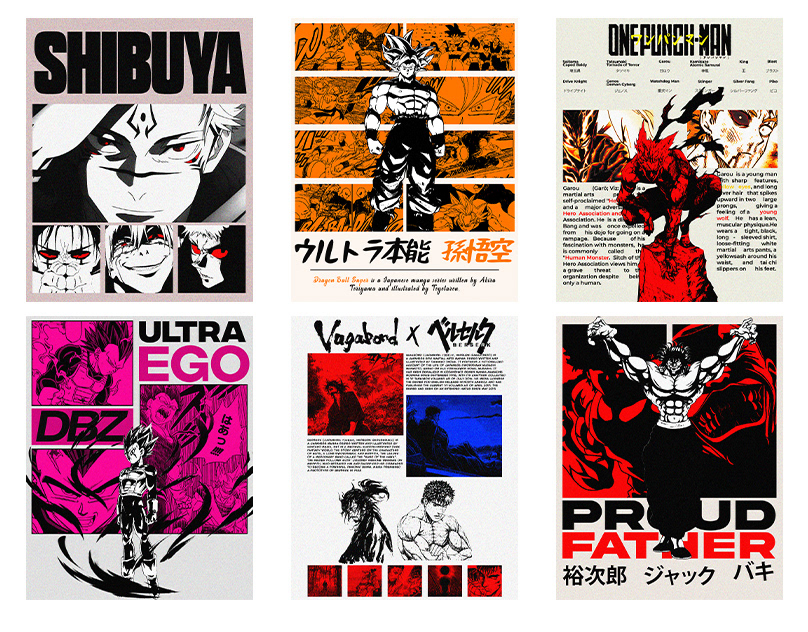 anime poster Poster Design vintage Vintage Design Social media post graphic design  visual identity Socialmedia post