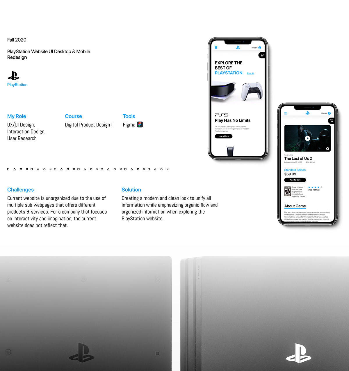Figma Gaming modern playstation Technology app clean ps5 UI ux