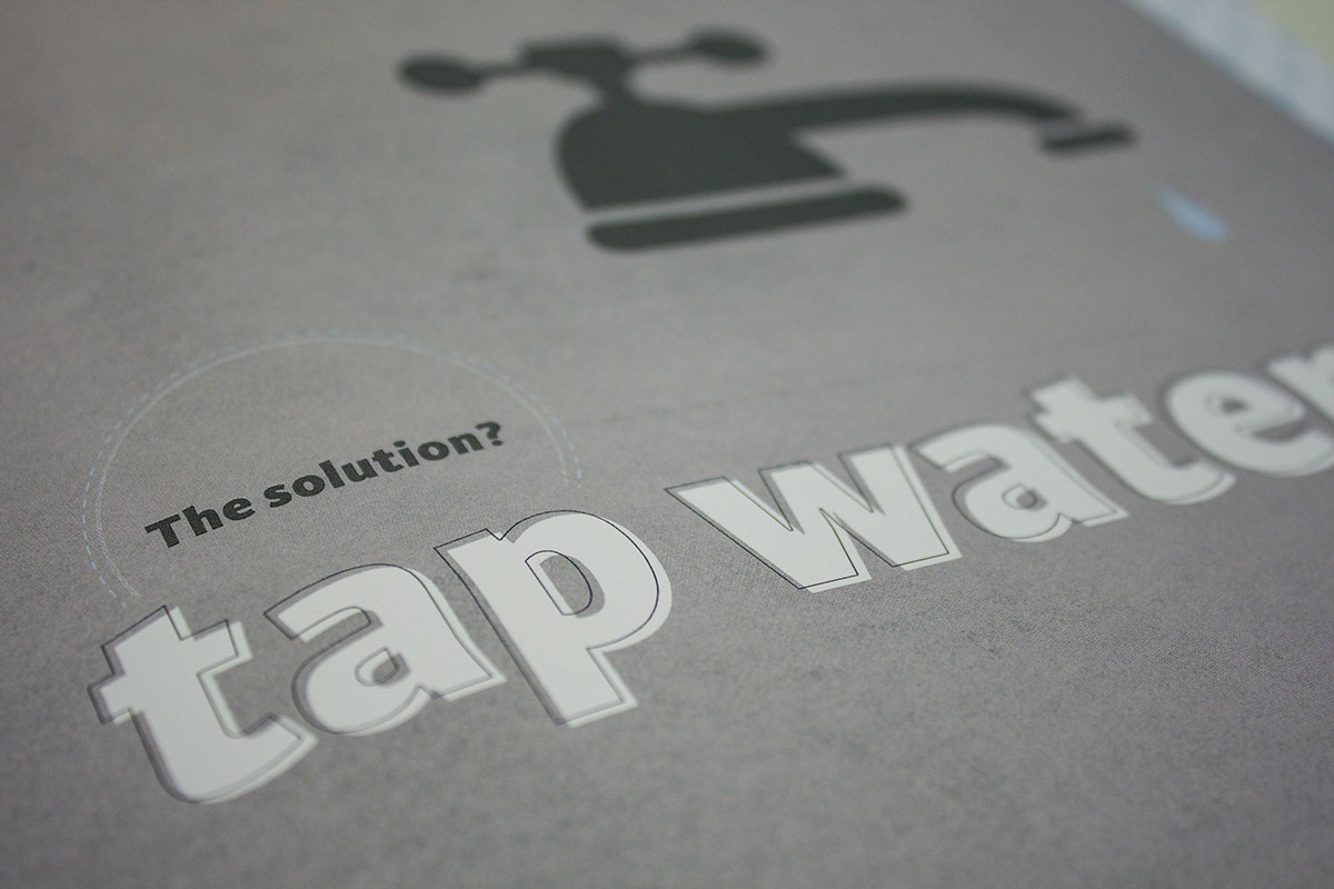 Adobe Portfolio Sustainability water campaign TAP bottled water plastic infographics