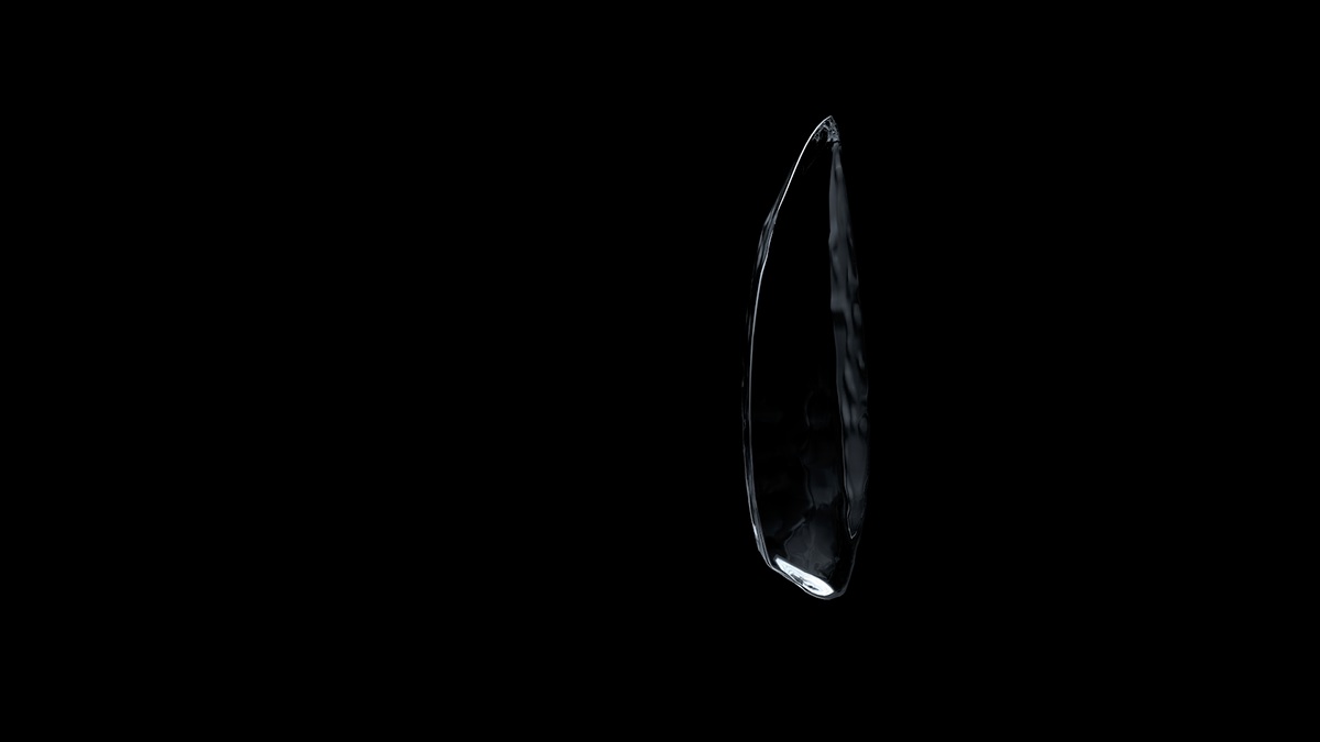 mégalithe CROMLECH Menhir virtuel 3D composition black White espace Space  glass