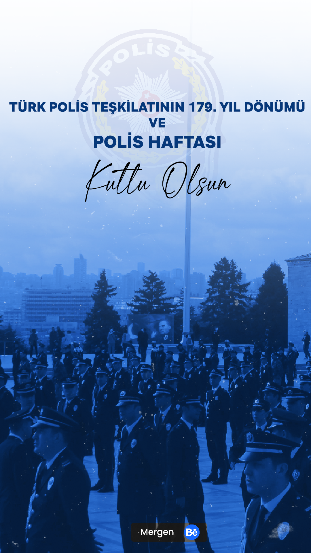 polis haftası medya tasarım график Afiş reklam photoshop türkiye 10 Nisan sosyal media tasarımı