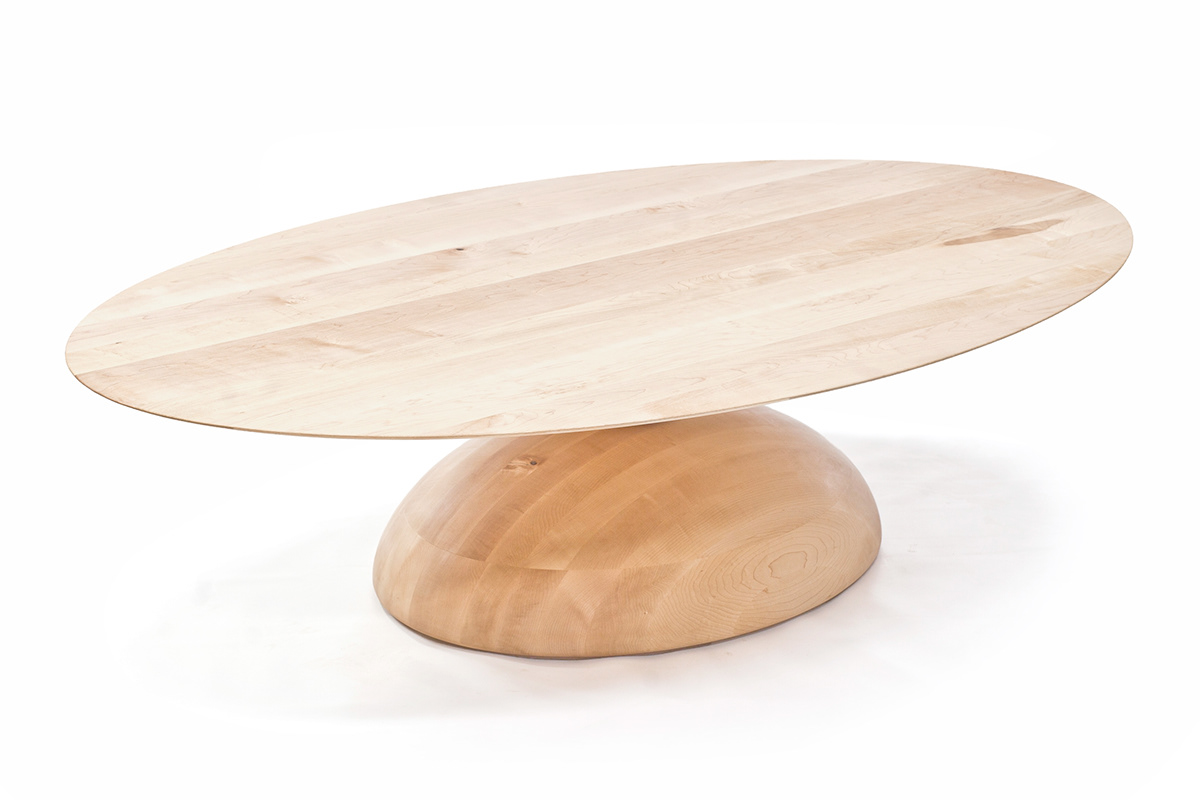 Cairn table design furniture wooda iconic Coffee balance industrial design  sculpture