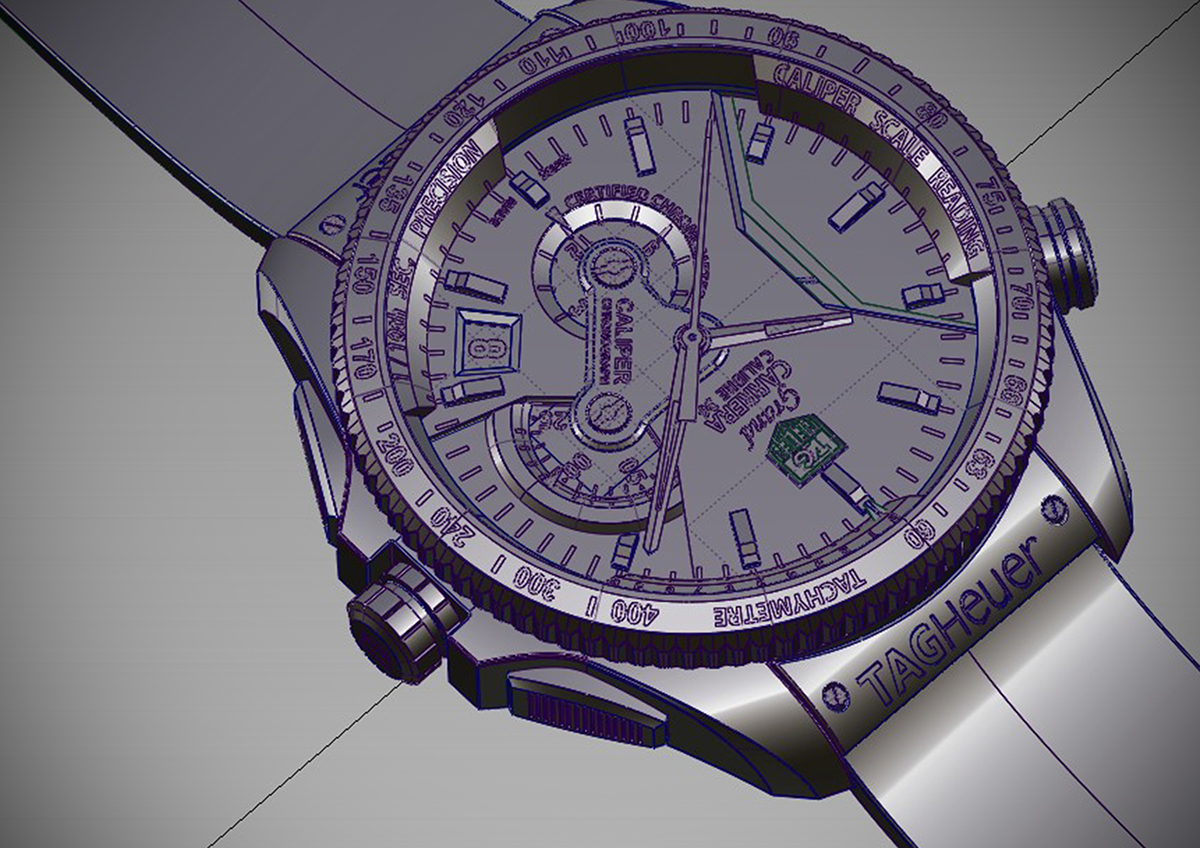 watch modeling Alias tagheuer 3dmodeling
