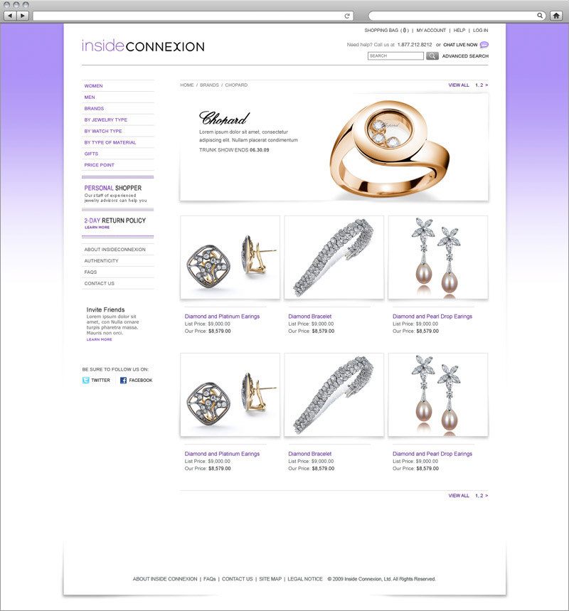 Adobe Portfolio jewelry Website Ecommerce minimal clean luxury