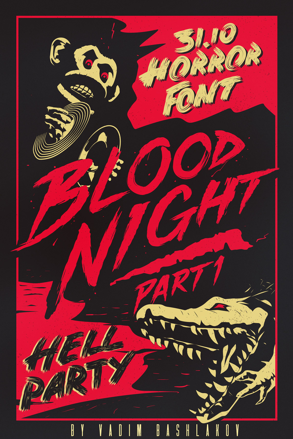 font Halloween horror font vector halloween halloween font 2019 new fonts lettering 2019 horror lettering horror retro poster