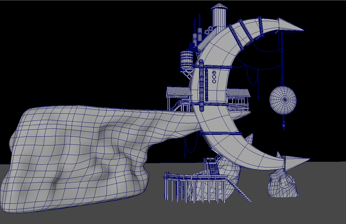 Maya 3d modeling Render Substance Painter set model