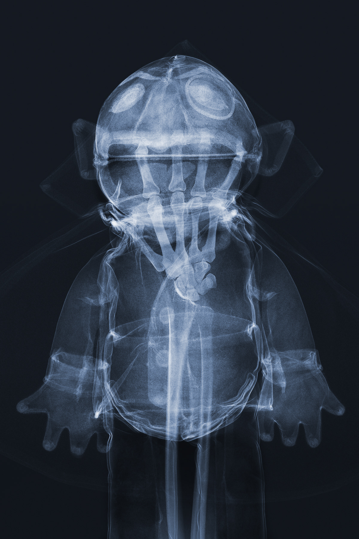 x-ray skeleton bones radiography sesame street kermit australian artist Digital Art  Bert and Ernie count von count