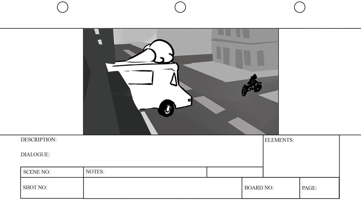 Chase Bike Truck Storyboards